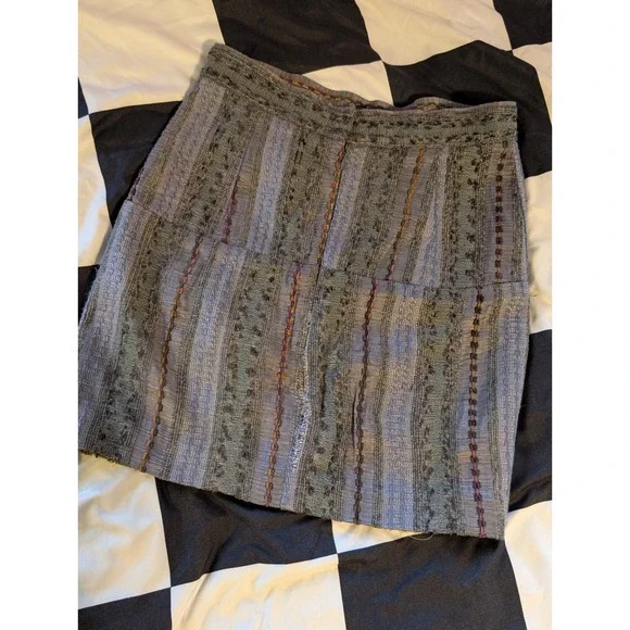 Rachel Comey Textured Striped Mini Skirt Gray Multi Color Accent Size XS‎ - Picture 3 of 8